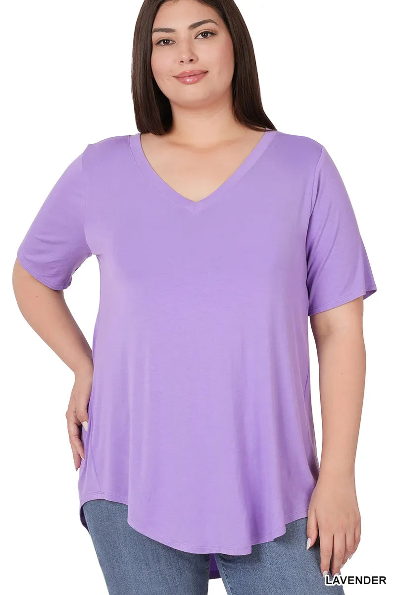 Zenana Luxe Perfect Tee- PLUS