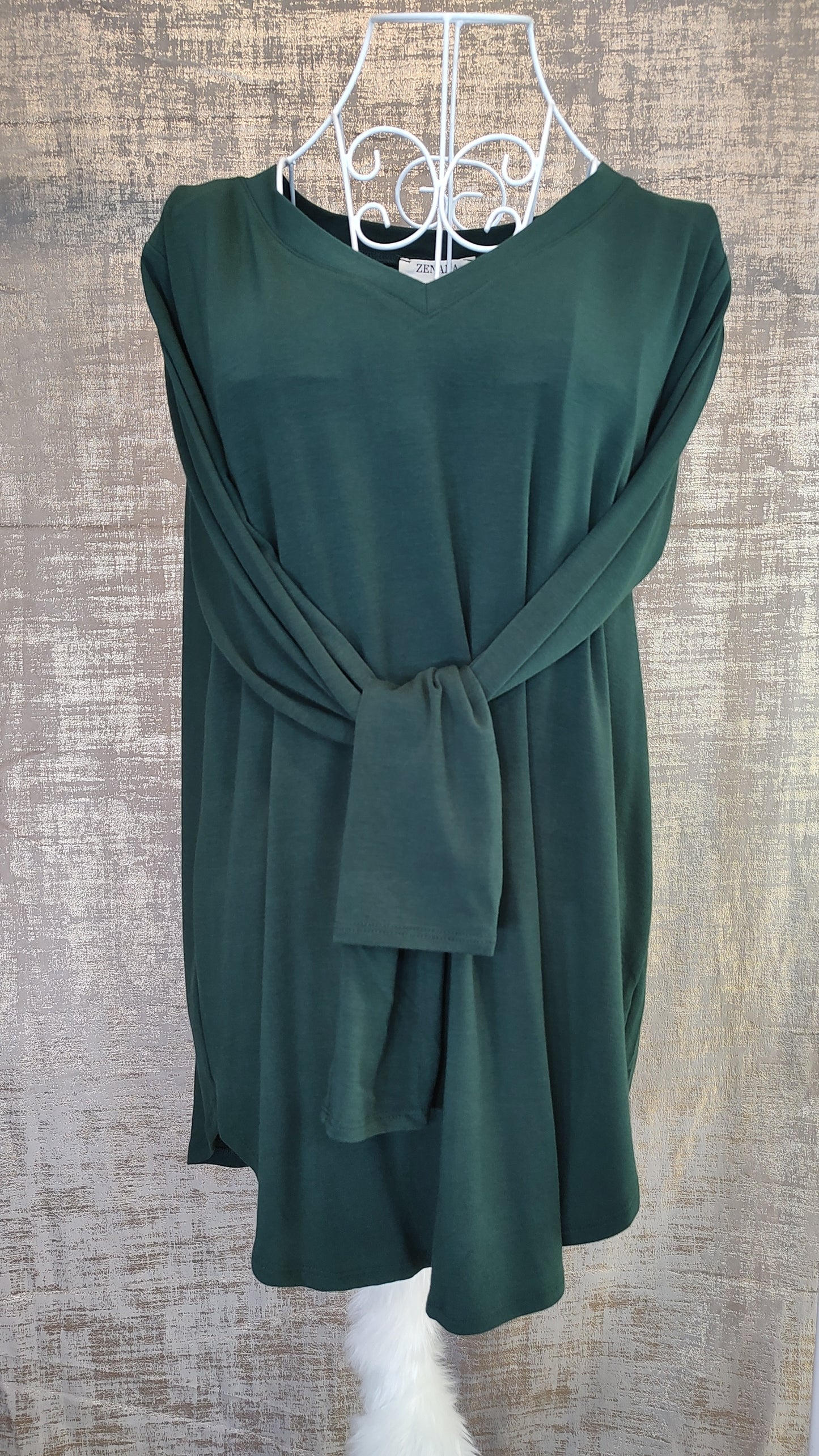 Zenana Basic V-Neck LS Tee- S-XL