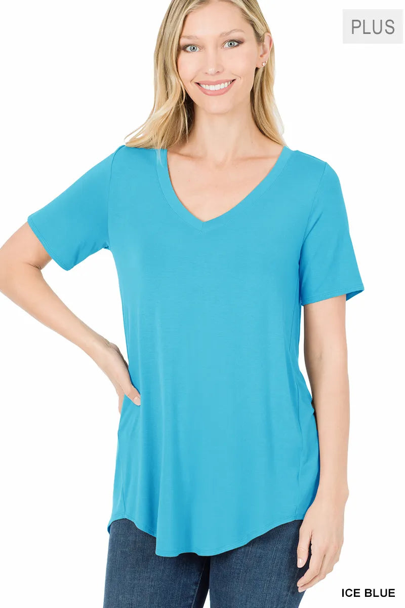 Zenana Luxe Perfect Tee- PLUS