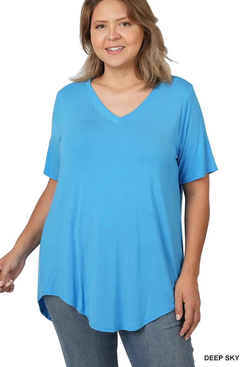 Zenana Luxe Perfect Tee- PLUS
