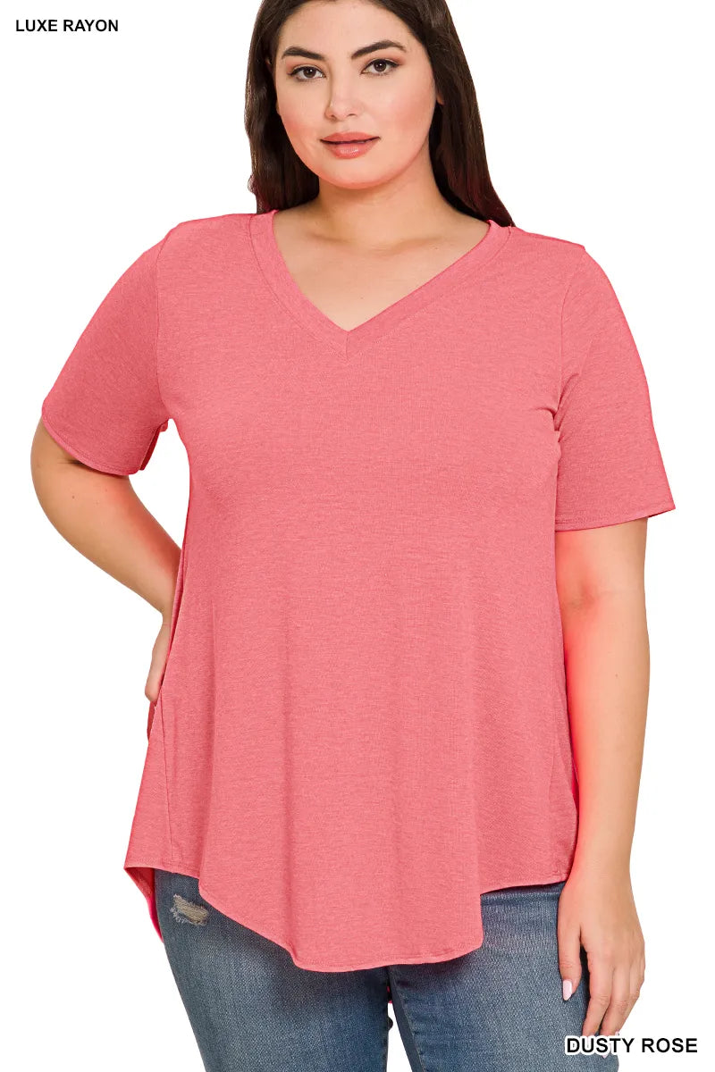 Zenana Luxe Perfect Tee- PLUS