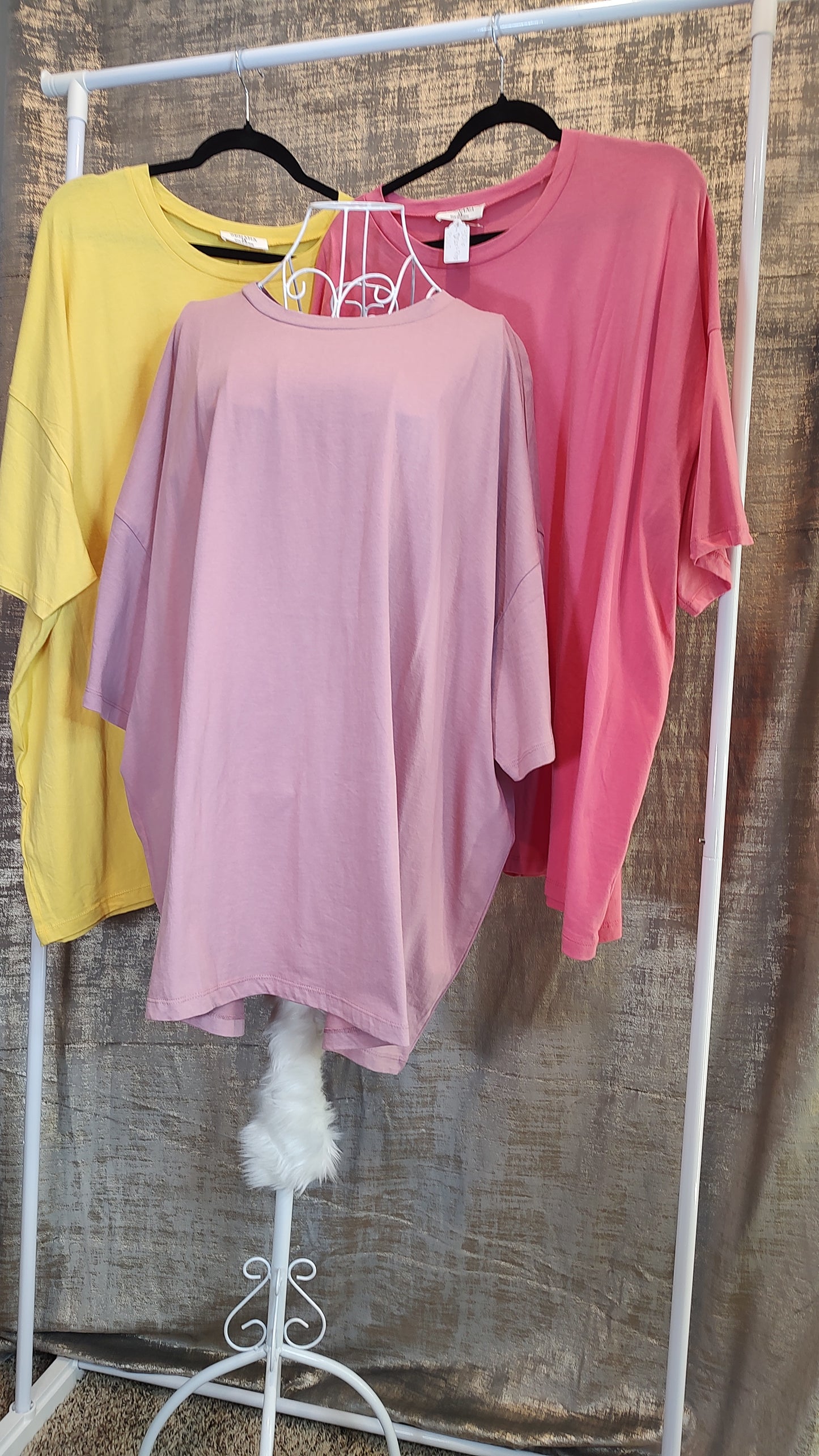 Zenana Cotton Drop Shoulder Boxy Tee- PLUS