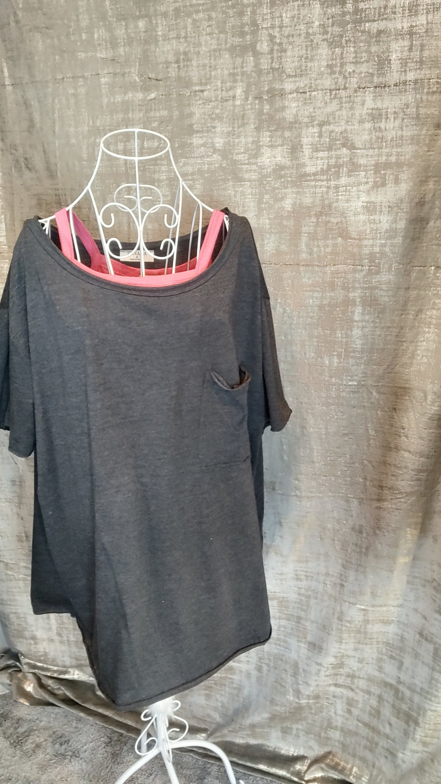 Zenana Oversized Boat Neck Tee- XS-XL