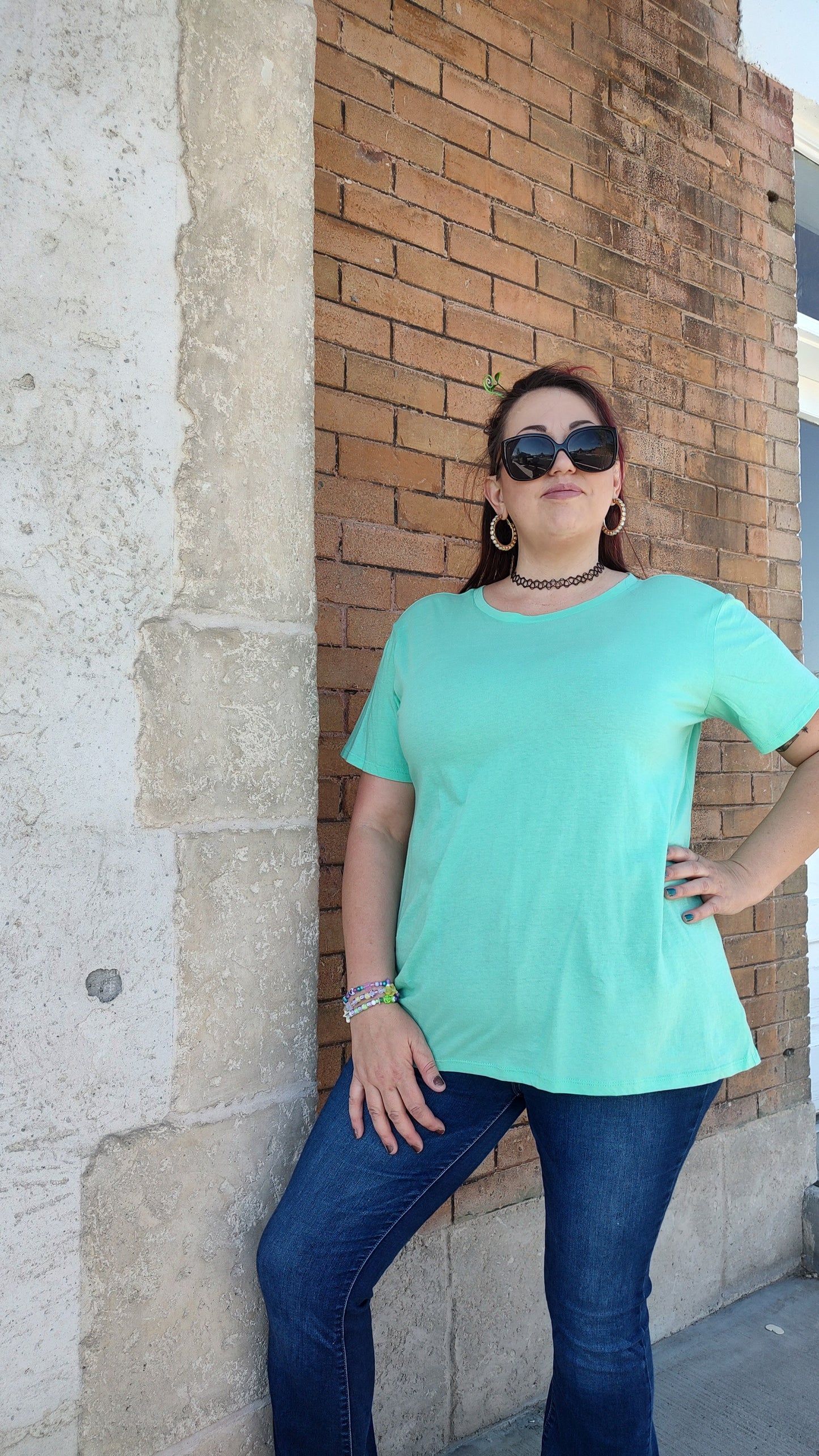 Zenana Cotton Round Neck Boyfriend Tee- S-XL