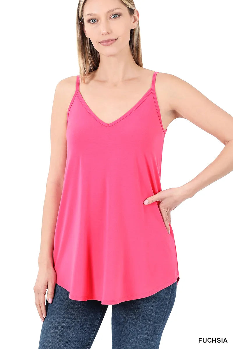 Zenana Reversible Spaghetti Cami- S-XL