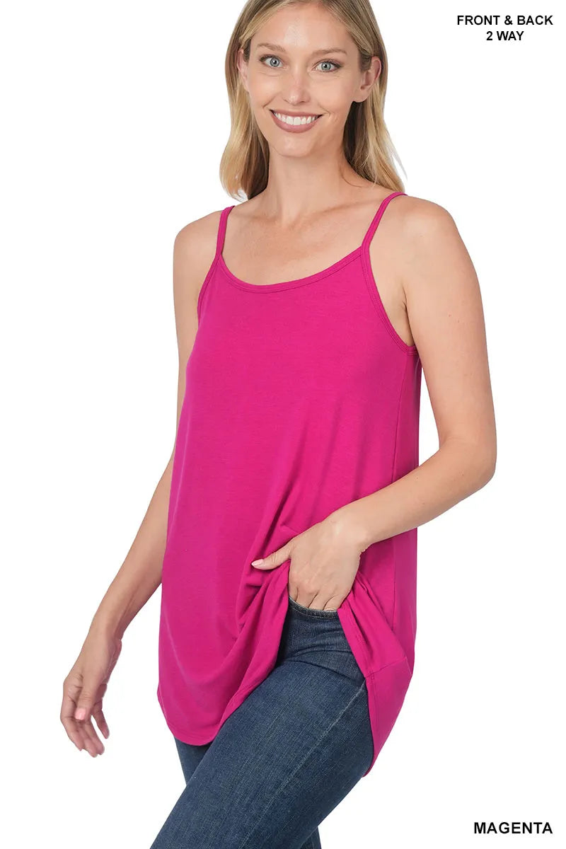 Zenana Reversible Spaghetti Cami- S-XL
