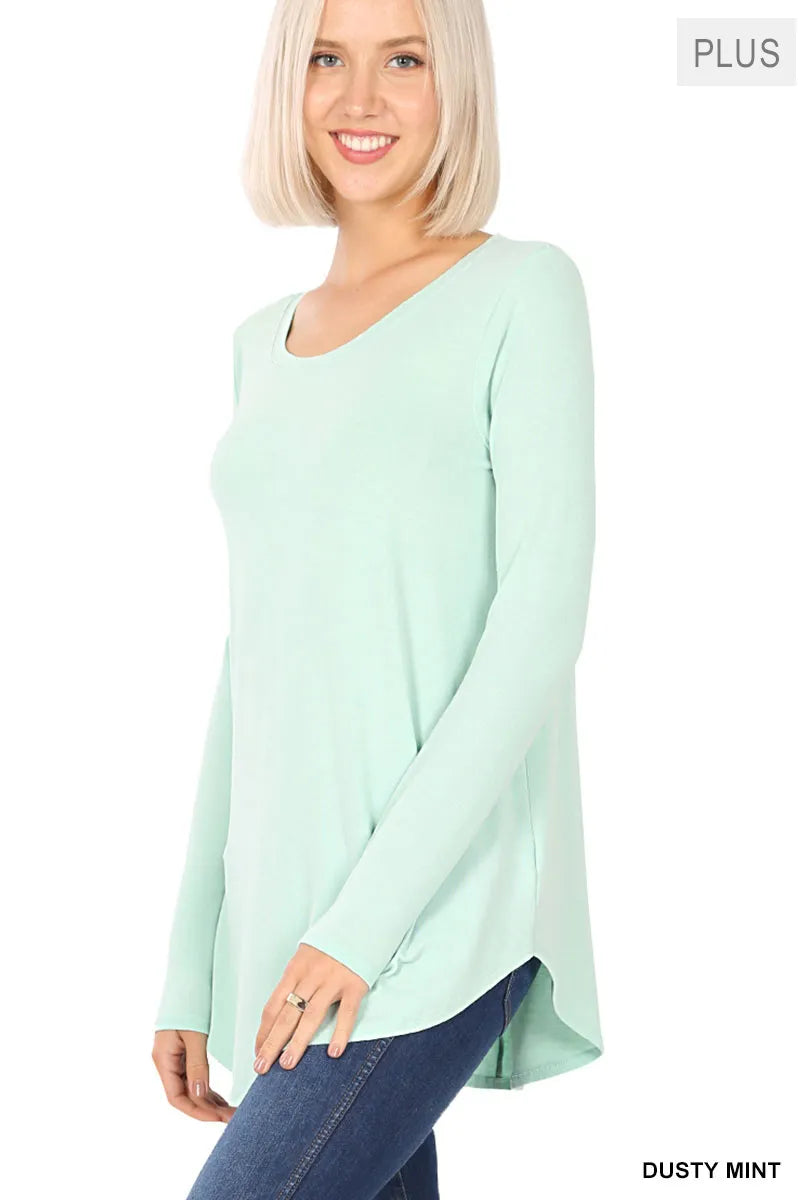 Zenana Basic LS Tee- PLUS