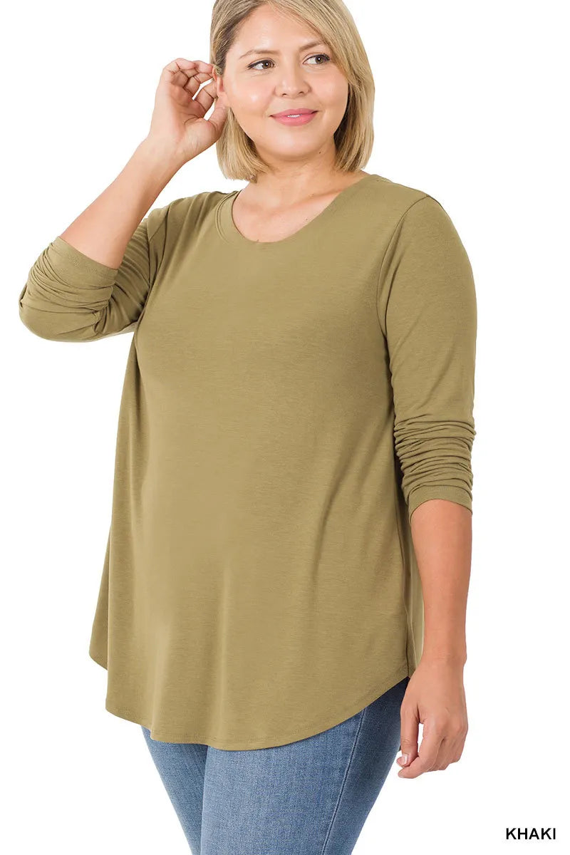 Zenana Basic LS Tee- PLUS