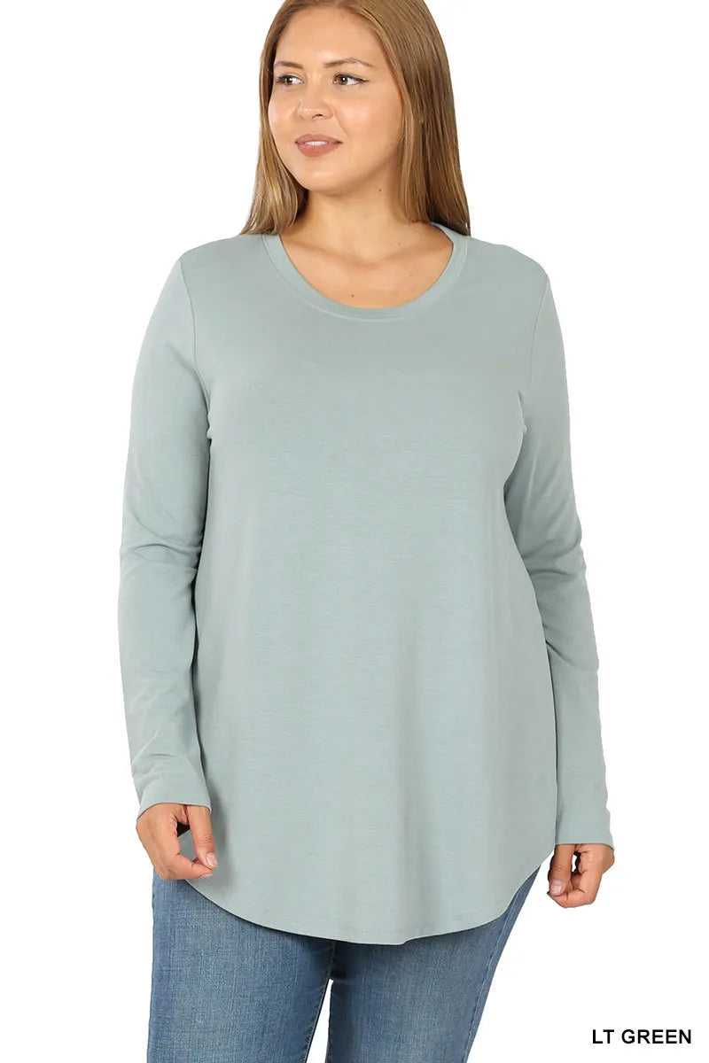 Zenana Basic LS Tee- PLUS