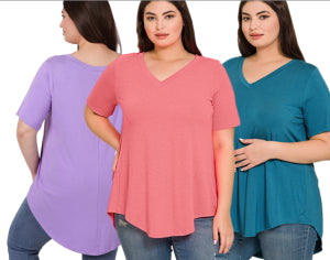 Zenana Luxe Perfect Tee- PLUS