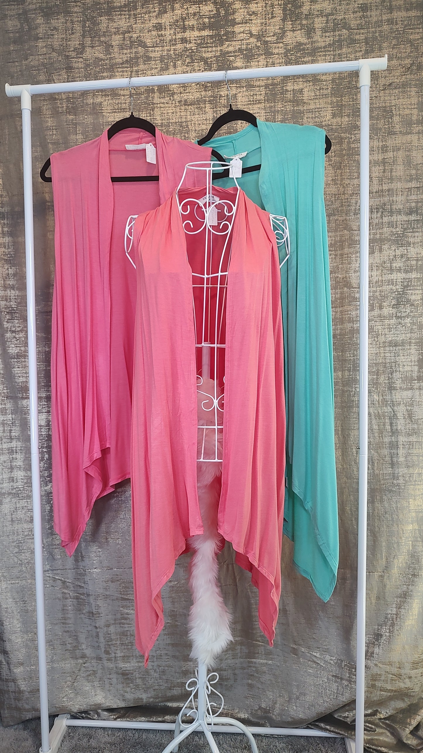 Zenana Draped Sleeveless Cardigan- PLUS