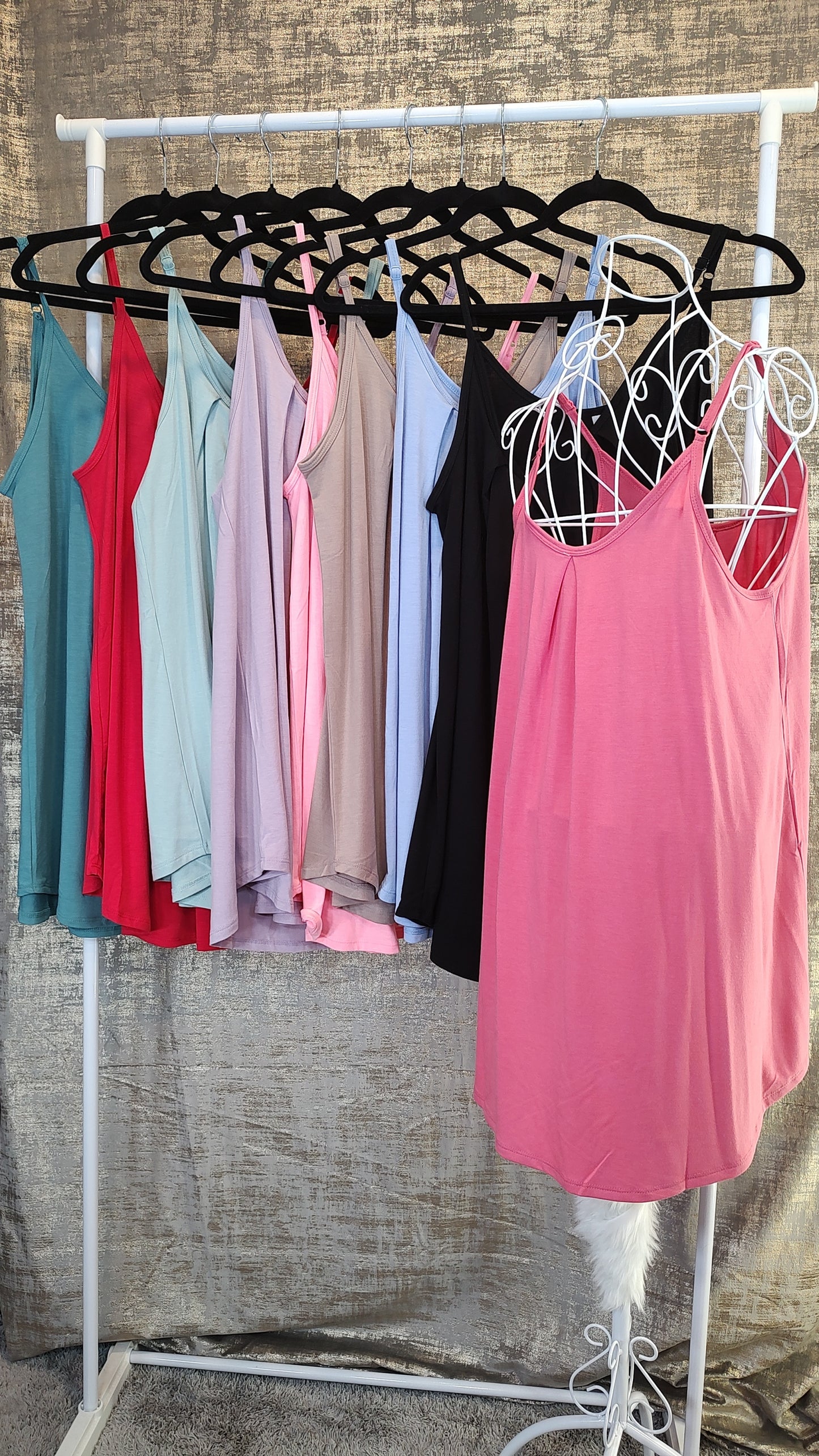 Zenana Pleated Adjustable Strap Cami- S-XL