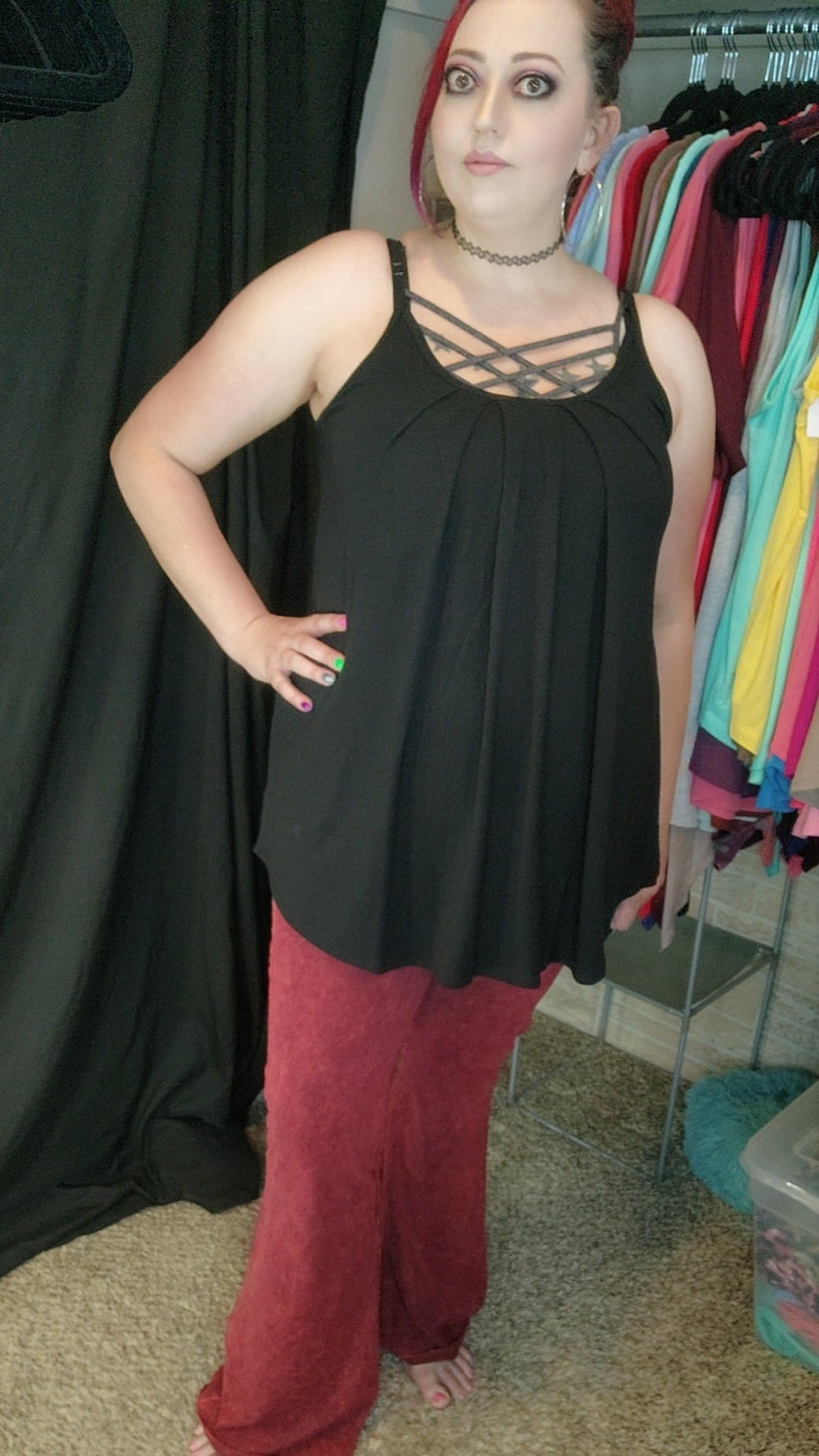 Zenana Pleated Adjustable Strap Cami- S-XL