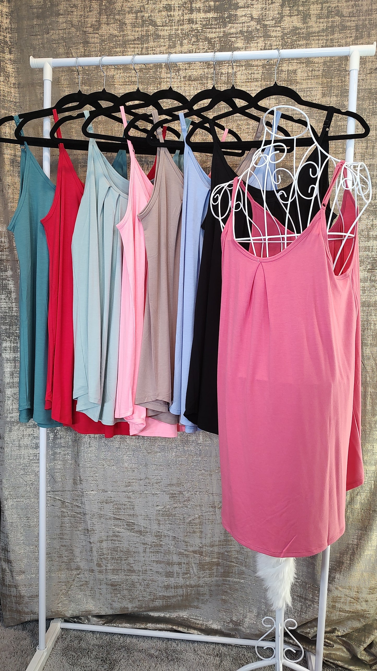 Zenana Pleated Adjustable Strap Cami-PLUS