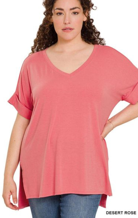 Zenana Perfect Boyfriend Tee- PLUS